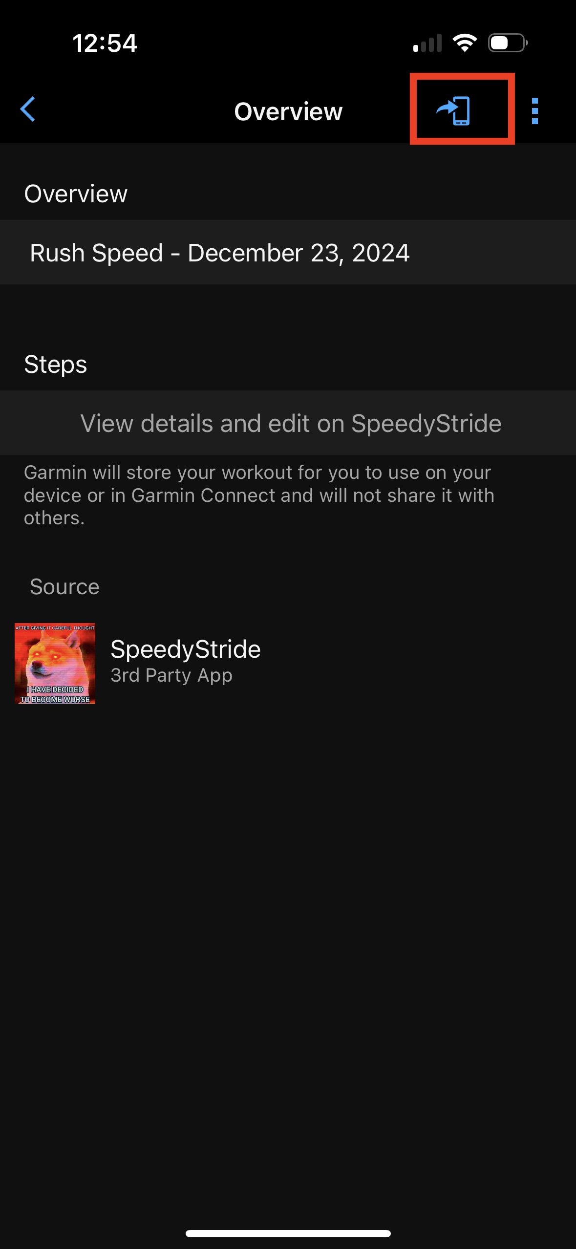 Step 5 - Share to device icon